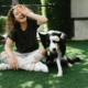Woman with her dog enjoying allergy relief in Arkansas area